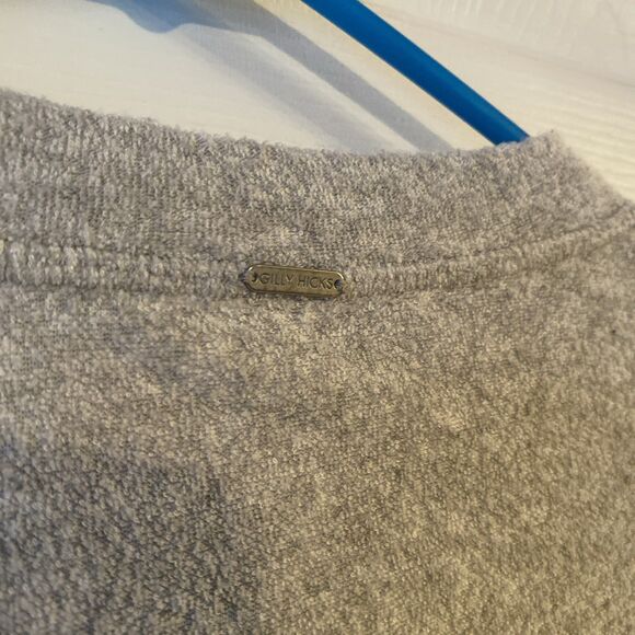 Gilly Hicks Cropped Sweatshirt Women’s Size XS Gray Find Your Happy Place - Picture 6 of 11